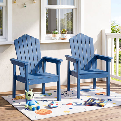 Chaise Adirondack à dossier haut, larges accoudoirs, bleu marine