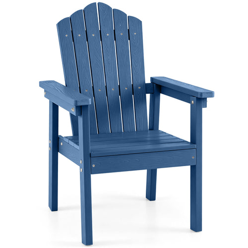 High Back Adirondack Chair, Wide Armrests, Navy