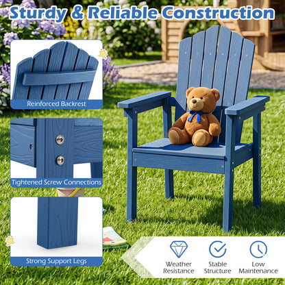 Chaise Adirondack à dossier haut, larges accoudoirs, bleu marine