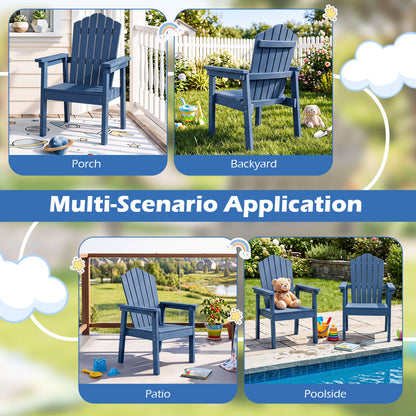 Chaise Adirondack à dossier haut, larges accoudoirs, bleu marine