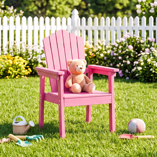 Outdoor Adirondack Chair With High Backrest, Pink Adirondack Chairs Pink at Gallery Canada