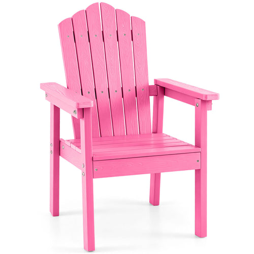 Outdoor Adirondack Chair With High Backrest, Pink