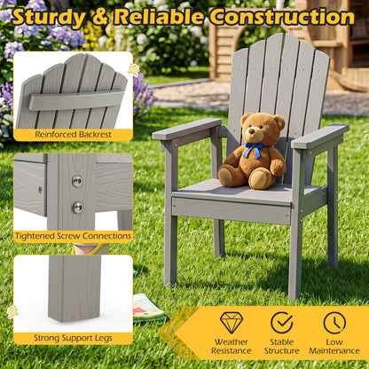 Chaise Adirondack d'extérieur, dossier haut, accoudoirs larges, argent