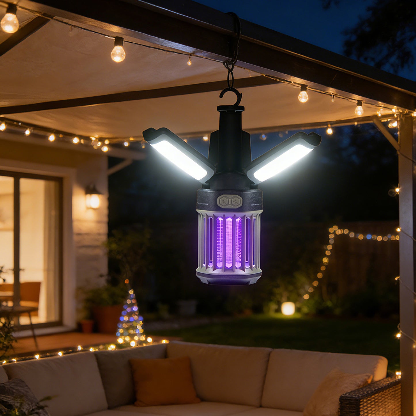 Outdoor Bug Zapper, Foldable Camping Lantern, USB-C Rechargeable Camping at Gallery Canada