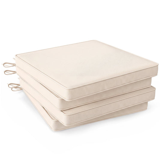 Outdoor Chair Cushions, Set of 4, Waterproof, Beige Outdoor Furniture Accessories Beige at Gallery Canada