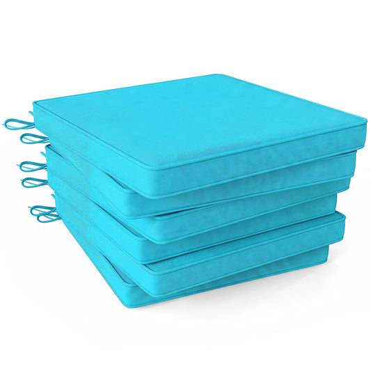 Waterproof Olefin Seat Cushions, Set of 6, Turquoise Outdoor Furniture Accessories Turquoise at Gallery Canada