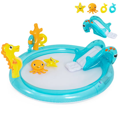 Outdoor Children Summer Water Park, Multicolor Inflatable Water Slides Multicolor at Gallery Canada