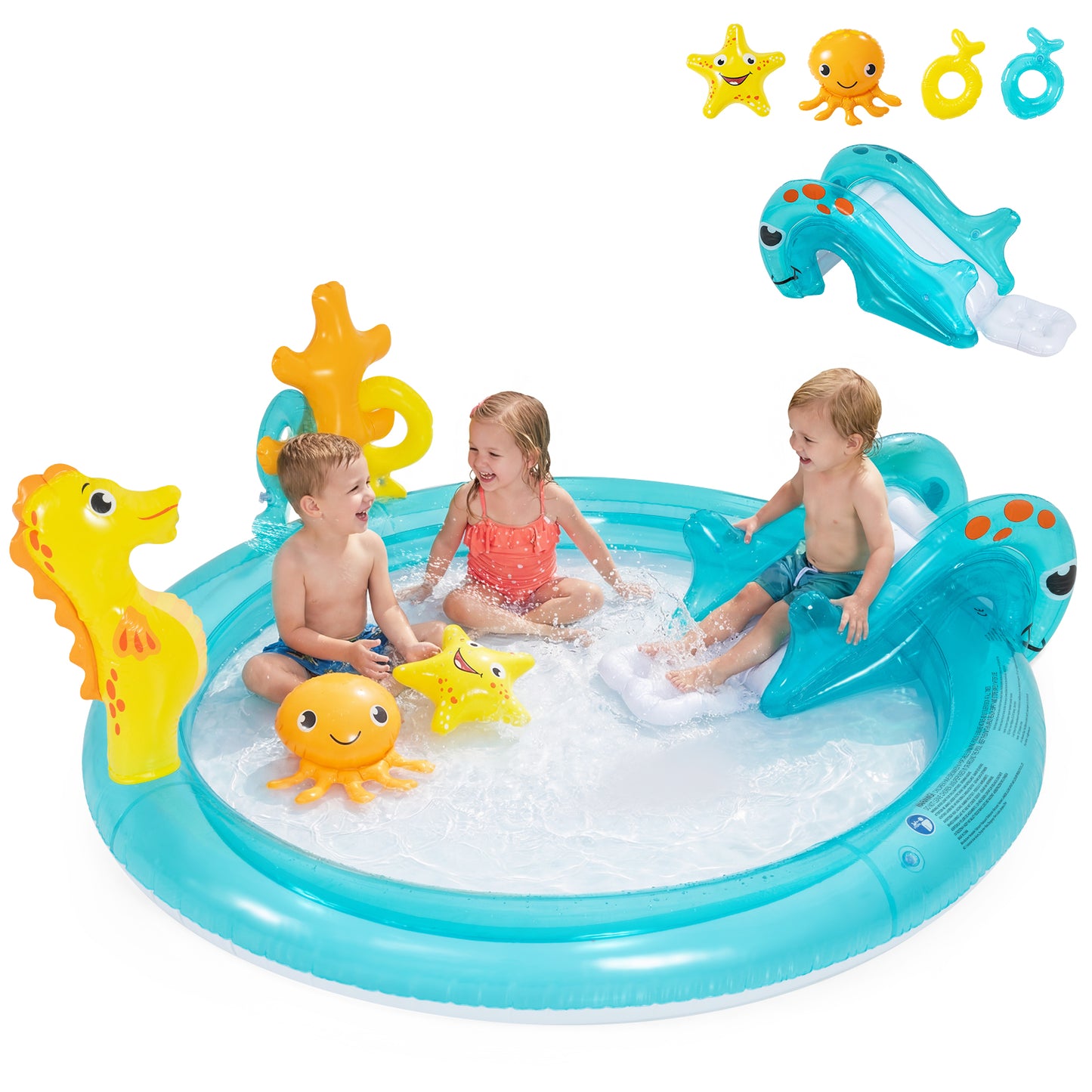 Outdoor Children Summer Water Park, Multicolor Inflatable Water Slides at Gallery Canada
