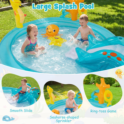 Outdoor Children Summer Water Park, Multicolor Inflatable Water Slides at Gallery Canada