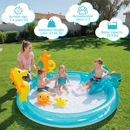 Outdoor Children Summer Water Park, Multicolor Inflatable Water Slides at Gallery Canada