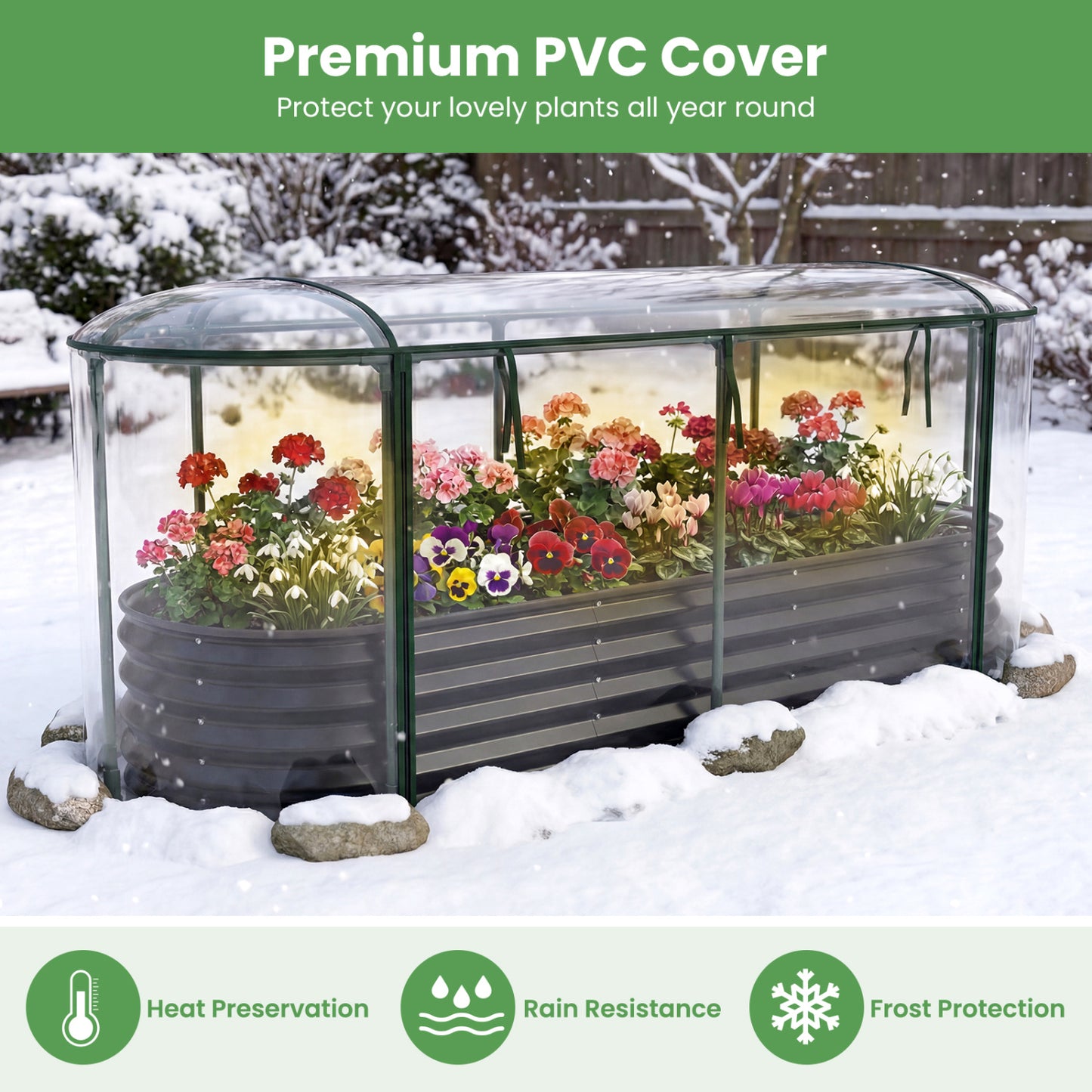 Steel Raised Garden Bed With Greenhouse Cover, Black Raised Garden Beds at Gallery Canada