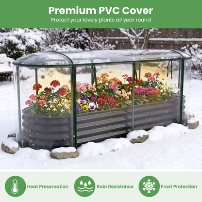 Steel Raised Garden Bed With Greenhouse Cover, Black Raised Garden Beds at Gallery Canada