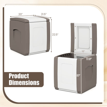 Outdoor Deck Box With Lid, Beige Garden Tools at Gallery Canada