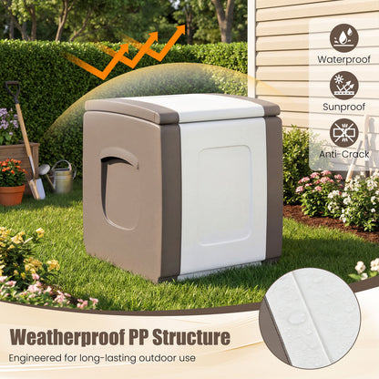Outdoor Deck Box With Lid, Beige Garden Tools at Gallery Canada