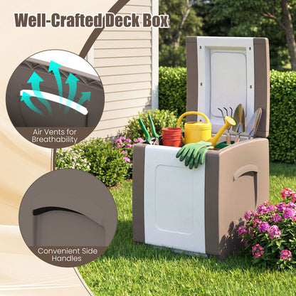 Outdoor Deck Box With Lid, Beige Garden Tools at Gallery Canada