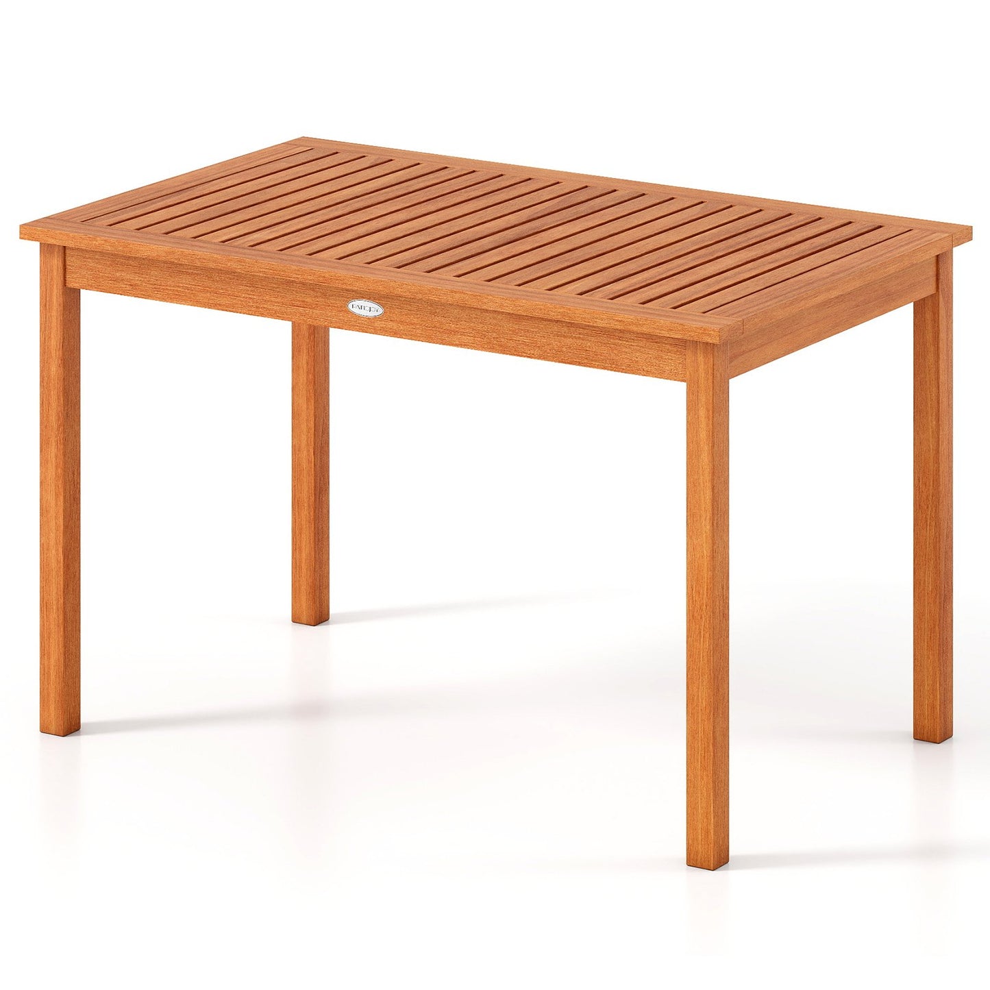 Outdoor Dining Table for 4-6 People 48 Inches Wood Rectangular Patio Table, Natural Patio Dining Tables Natural at Gallery Canada