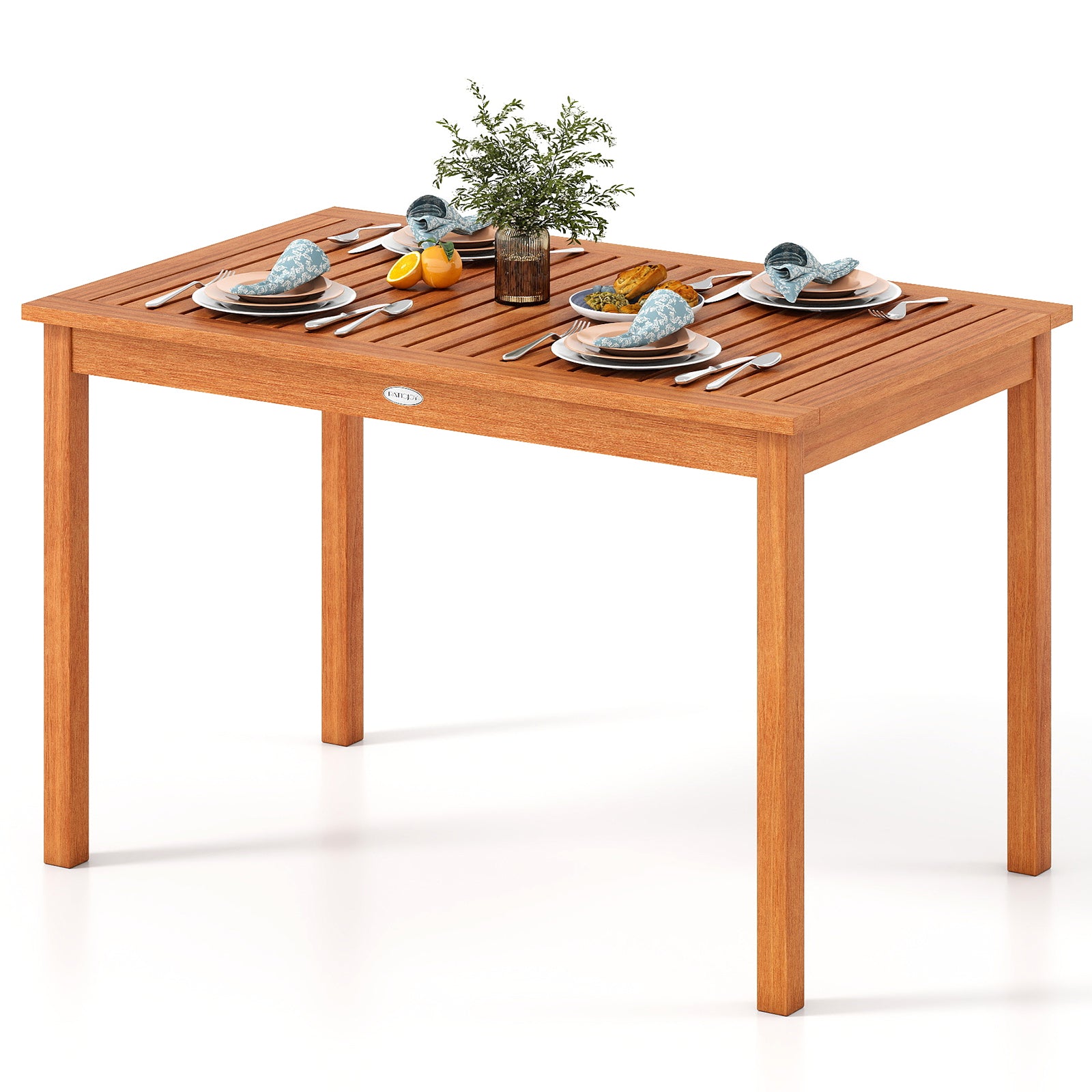 Outdoor Dining Table For 4-6 People, 48 Inches, Natural Patio Dining Tables at Gallery Canada