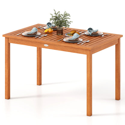 Outdoor Dining Table For 4-6 People, 48 Inches, Natural Patio Dining Tables at Gallery Canada