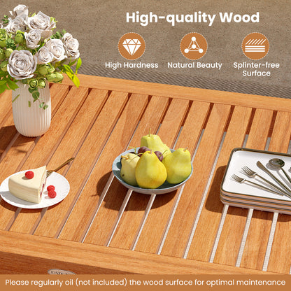 Outdoor Dining Table For 4-6 People, 48 Inches, Natural Patio Dining Tables at Gallery Canada