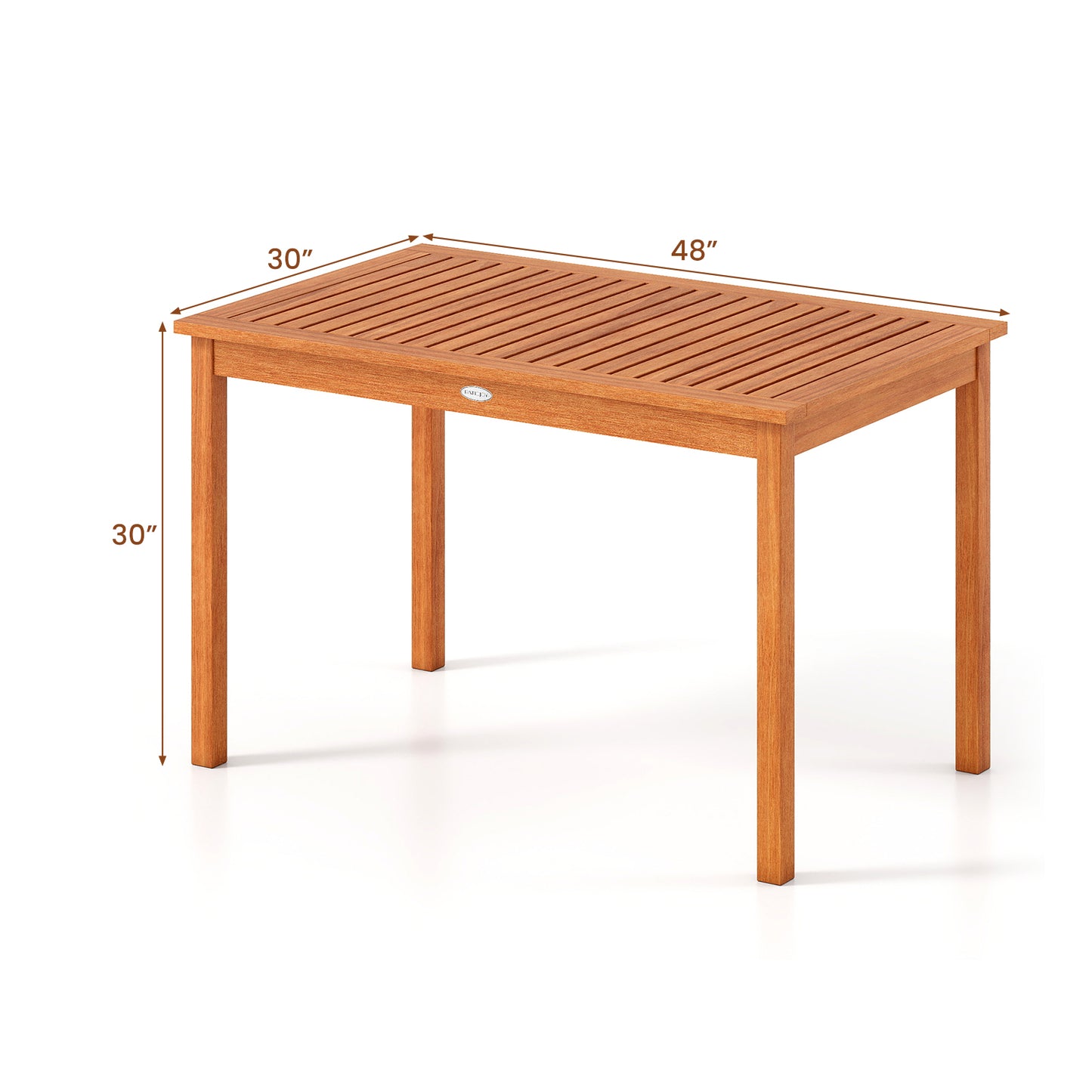 Outdoor Dining Table For 4-6 People, 48 Inches, Natural Patio Dining Tables at Gallery Canada