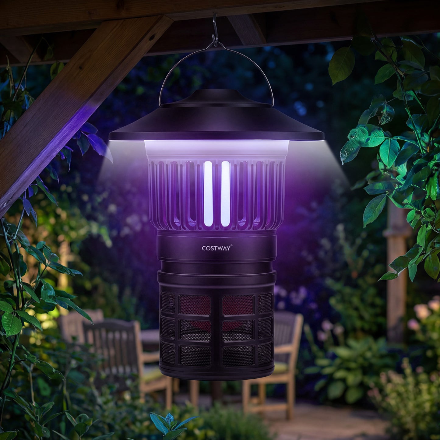 Rechargeable Electric Bug Catcher, Outdoor Fly Trap With Light, Black Camping at Gallery Canada