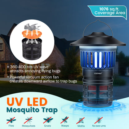 Rechargeable Electric Bug Catcher, Outdoor Fly Trap With Light, Black Camping at Gallery Canada