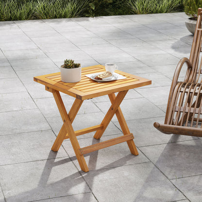 Outdoor Folding Side Table for Small Space and Garden-1 Patio Coffee Tables at Gallery Canada