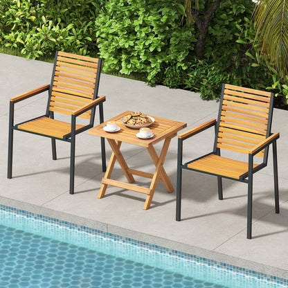 Outdoor Folding Side Table for Small Space and Garden-2 Patio Coffee Tables at Gallery Canada