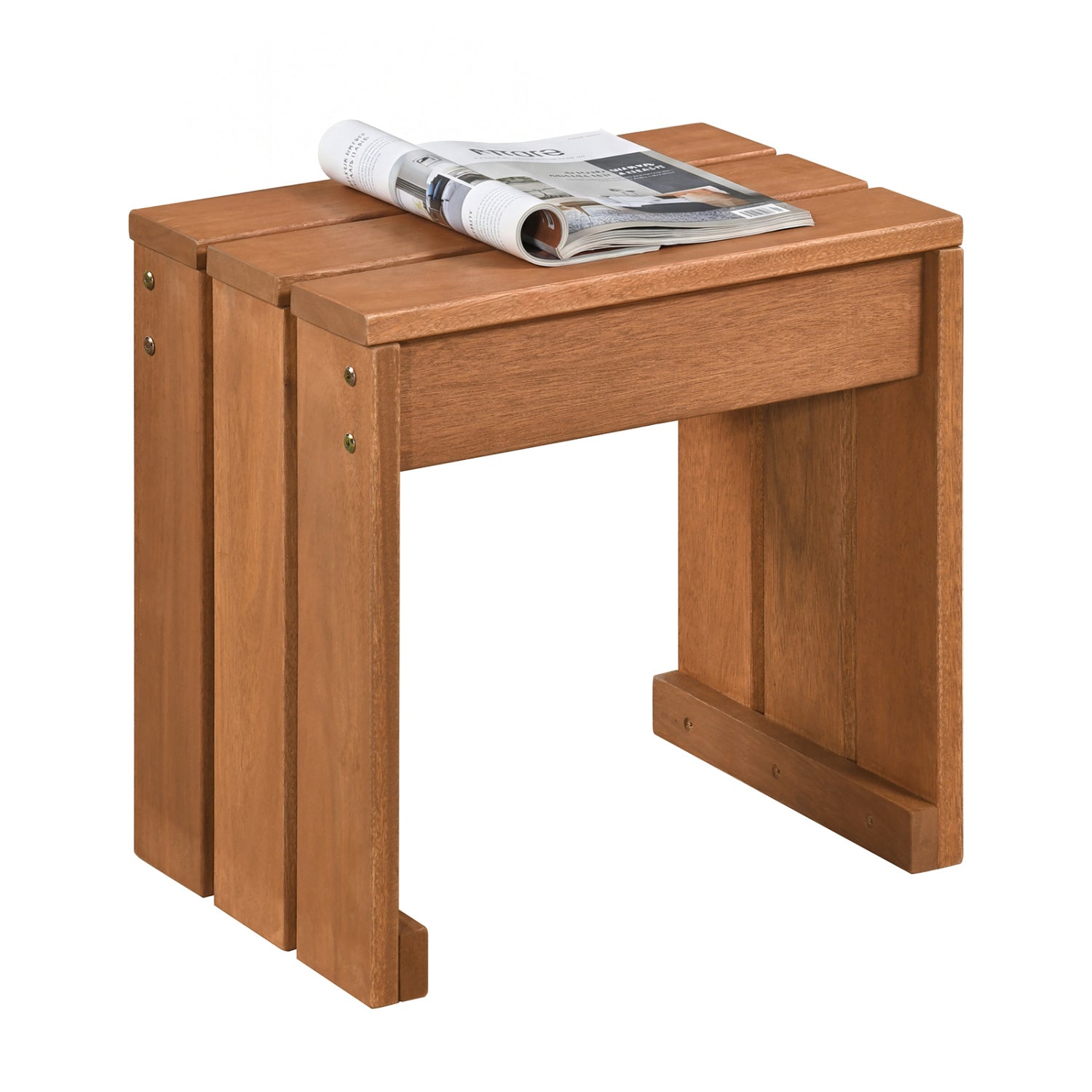 Outdoor Garden Bench, Single Person, Patio Backless, Solid Wood Frame Outdoor Benches at Gallery Canada