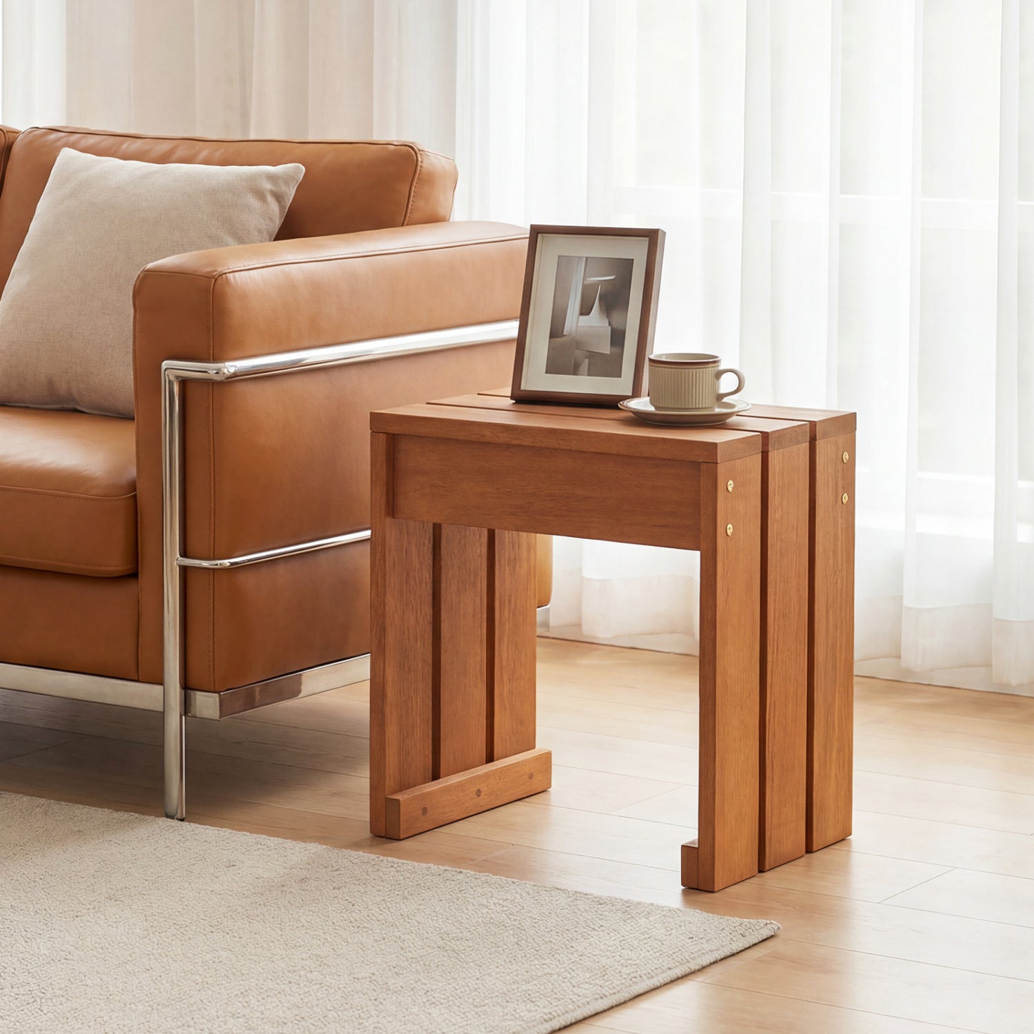 Outdoor Garden Bench, Single Person, Patio Backless, Solid Wood Frame Outdoor Benches at Gallery Canada