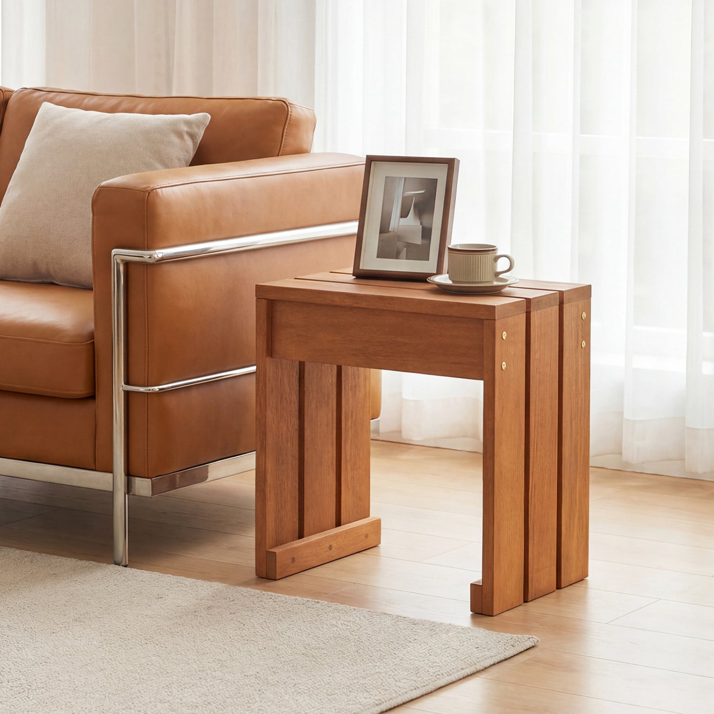 Outdoor Garden Bench, Single Person, Patio Backless, Solid Wood Frame Outdoor Benches at Gallery Canada