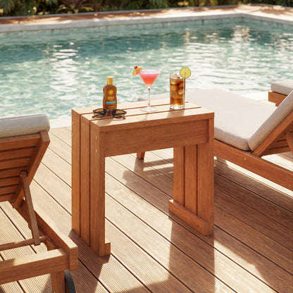 Outdoor Garden Bench, Single Person, Patio Backless, Solid Wood Frame Outdoor Benches at Gallery Canada