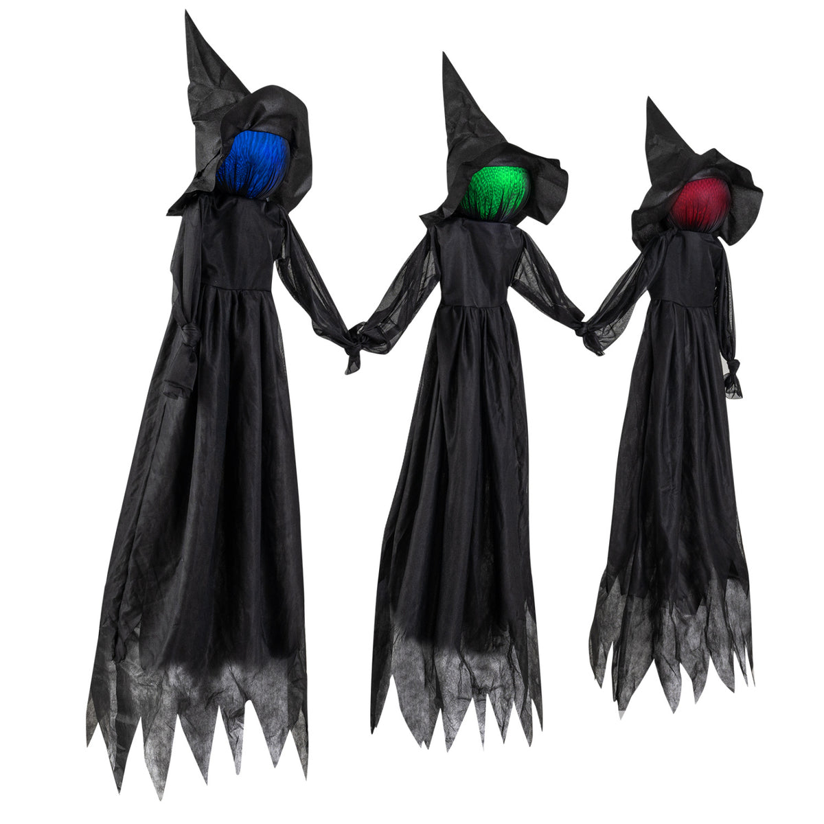 Halloween Witch Decoration, LED Lighted Face, Outdoor