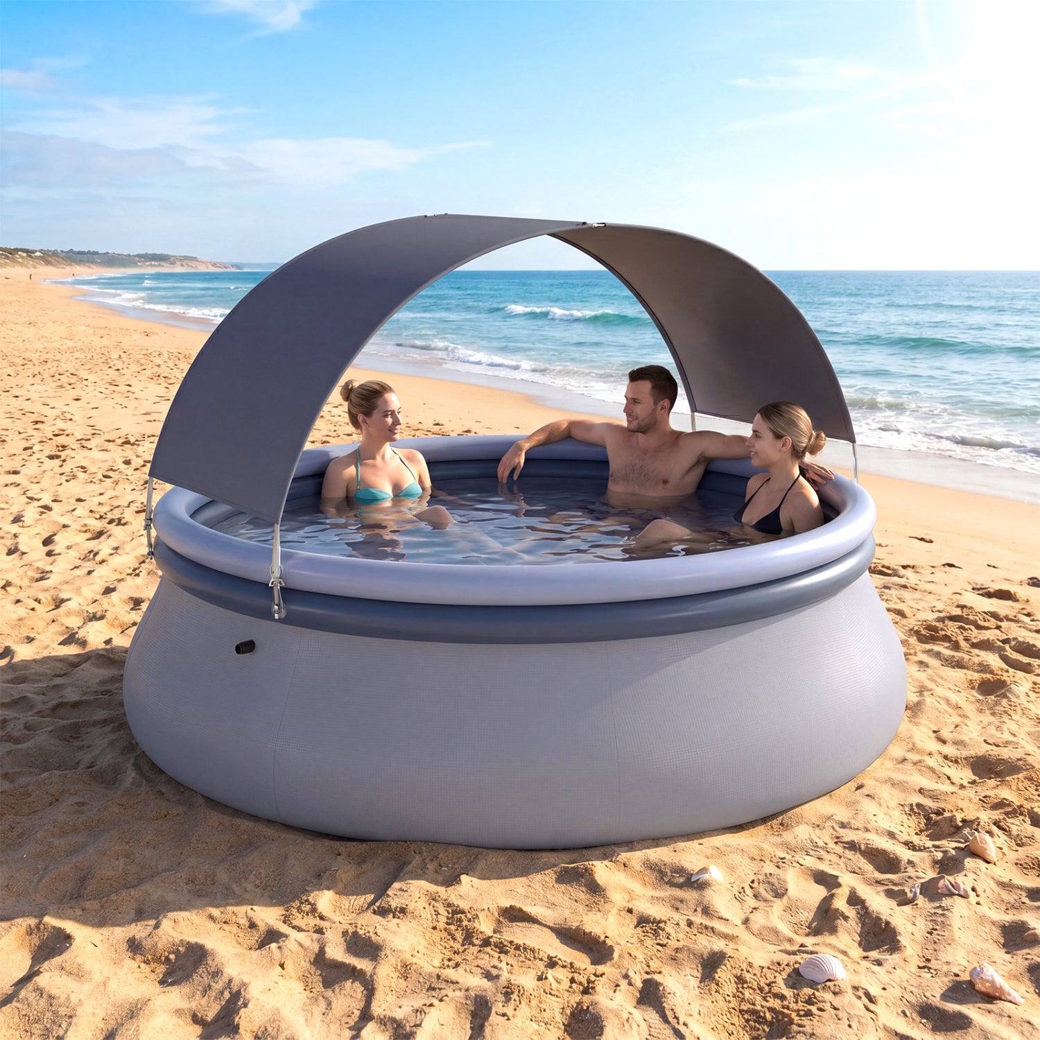 Inflatable Pool With Sunshade Canopy Sport Equipments at Gallery Canada