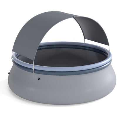 Inflatable Pool With Sunshade Canopy Sport Equipments Blue + Gray at Gallery Canada