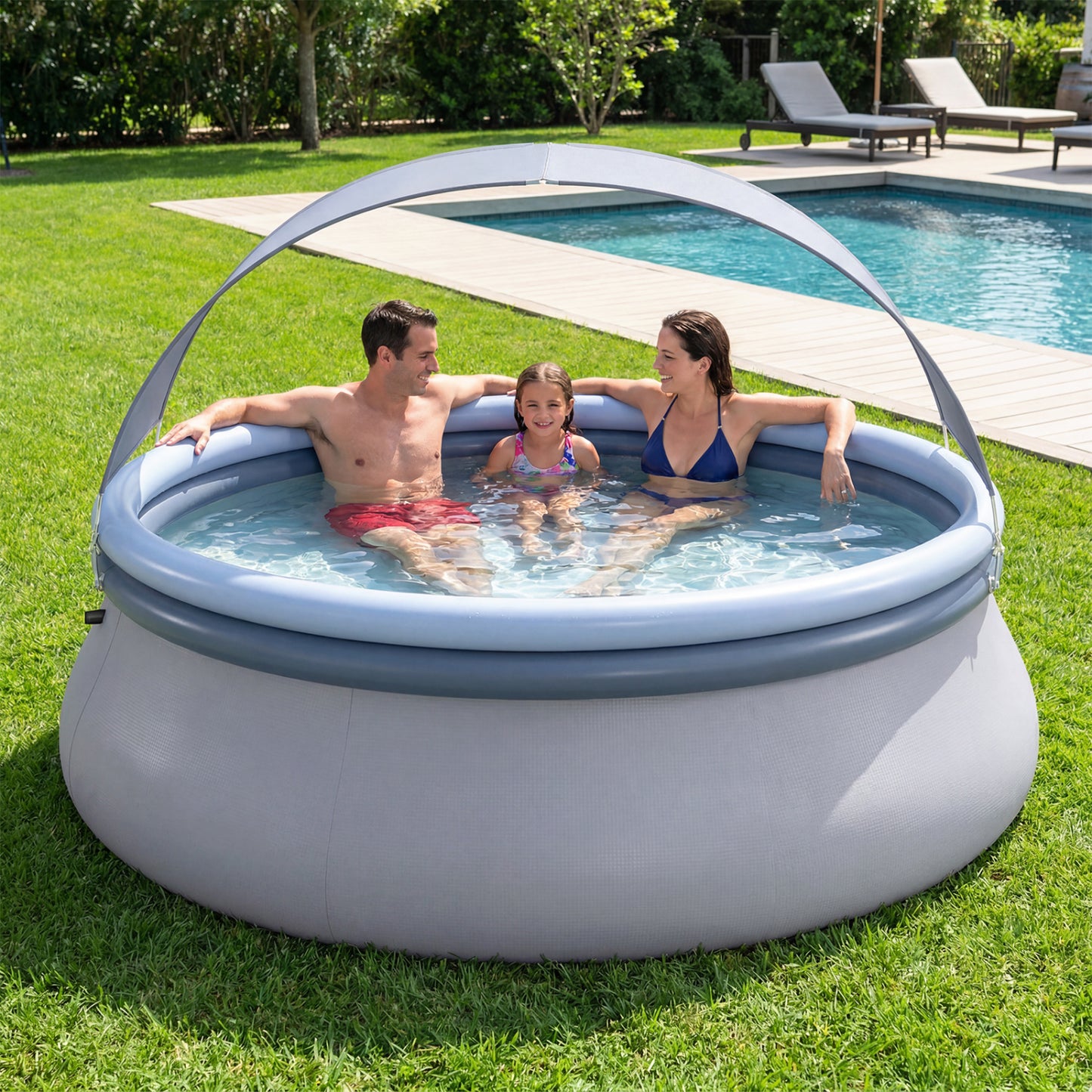 Inflatable Pool With Sunshade Canopy Sport Equipments at Gallery Canada