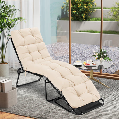 73"X22" Outdoor Lounge Chaise Cushion, High Back, Beige Outdoor Furniture Accessories at Gallery Canada