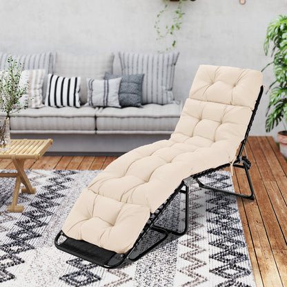 73"X22" Outdoor Lounge Chaise Cushion, High Back, Beige Outdoor Furniture Accessories at Gallery Canada