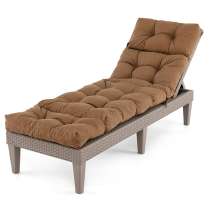 Outdoor Lounge Chaise Cushion, With String Ties, Brown Outdoor Chaise Lounges at Gallery Canada