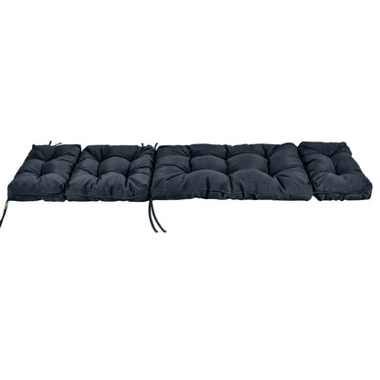 Outdoor Chaise Cushion With String Ties, Gray Outdoor Chaise Lounges at Gallery Canada
