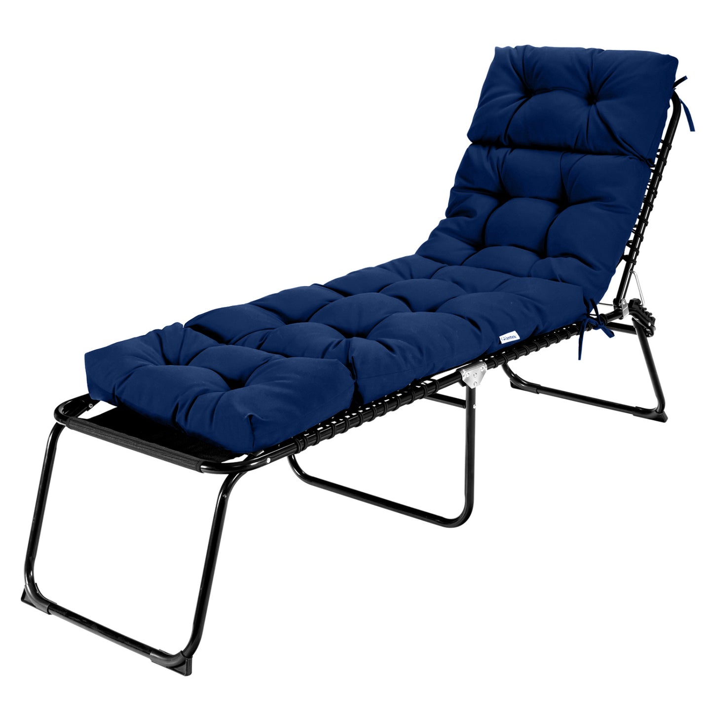 Outdoor Lounge Chaise Cushion, With String Ties, Navy Outdoor Chaise Lounges at Gallery Canada