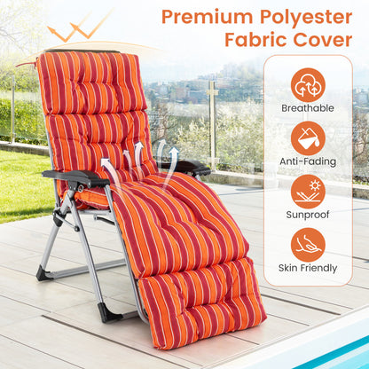 Outdoor Chaise Cushion With String Ties, Red Outdoor Chaise Lounges at Gallery Canada