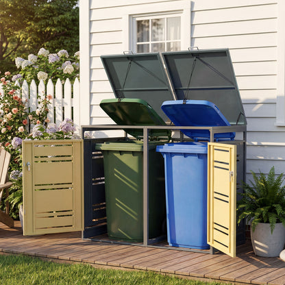 Outdoor Metal Garbage Bin Storage Shed, Yellow Sheds & Outdoor Storage at Gallery Canada