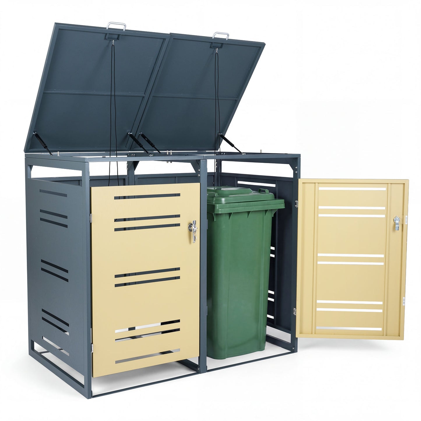 Outdoor Metal Garbage Bin Storage Shed, Yellow Sheds & Outdoor Storage Yellow at Gallery Canada