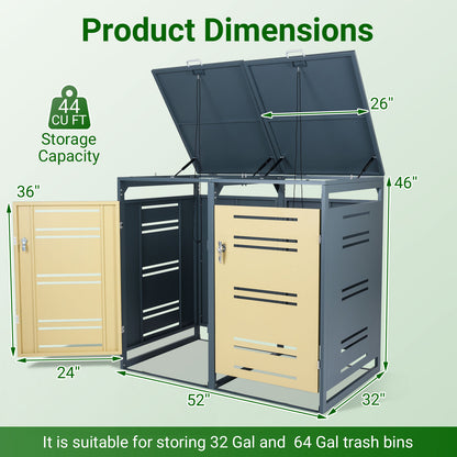 Outdoor Metal Garbage Bin Storage Shed, Yellow Sheds & Outdoor Storage at Gallery Canada