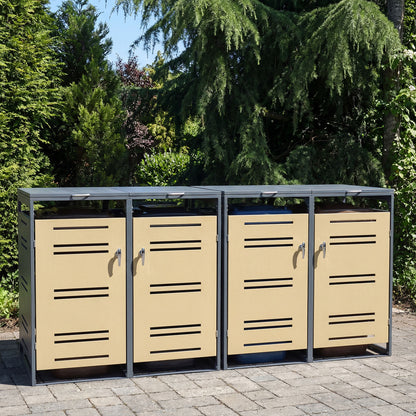 Outdoor Metal Garbage Bin Storage Shed, Yellow Sheds & Outdoor Storage at Gallery Canada