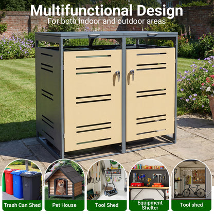 Outdoor Metal Garbage Bin Storage Shed, Yellow Sheds & Outdoor Storage at Gallery Canada