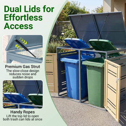 Outdoor Metal Garbage Bin Storage Shed, Yellow Sheds & Outdoor Storage at Gallery Canada