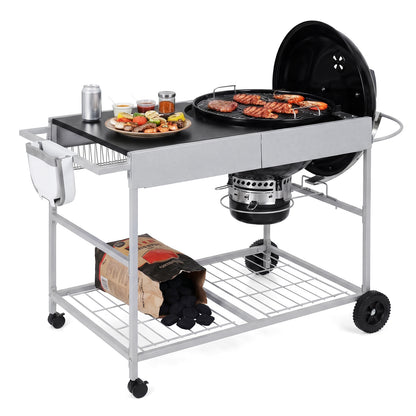 Outdoor Movable Grill Table, 18/22 Inch, Black Outdoor Grills at Gallery Canada