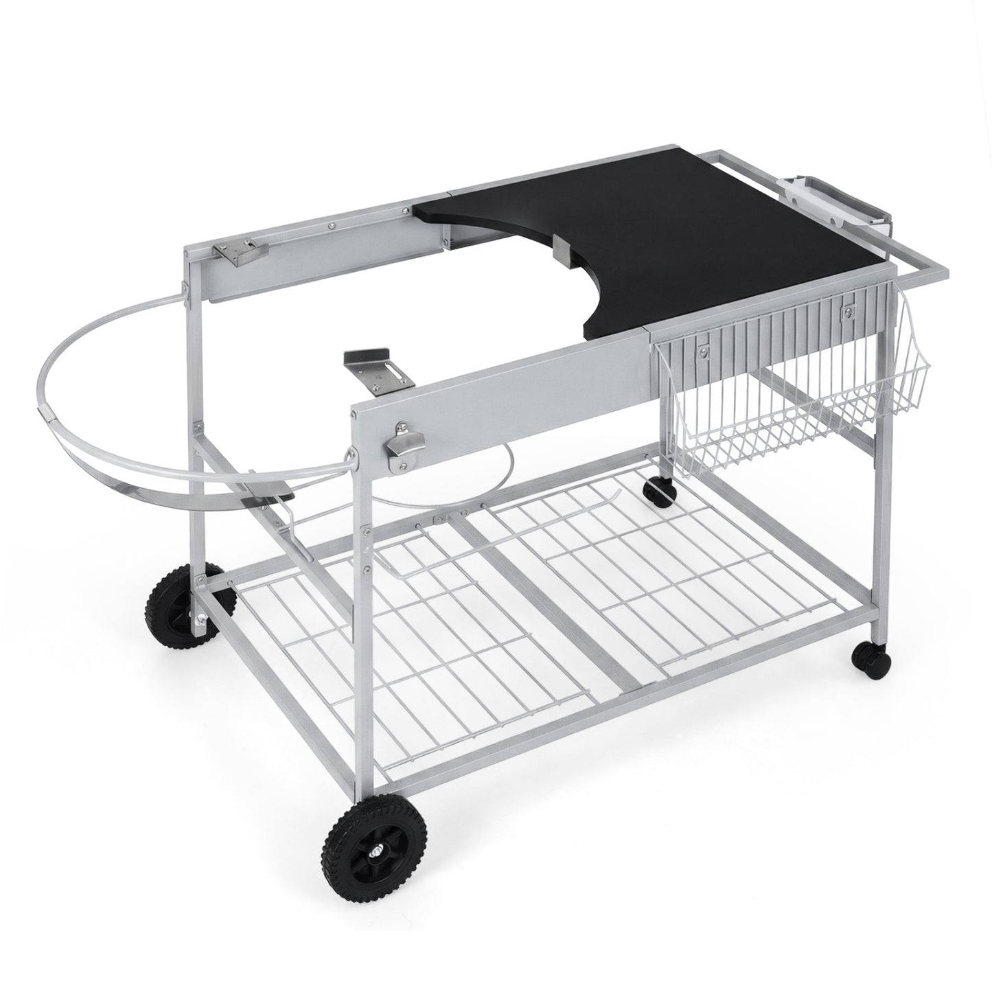 Outdoor Movable Grill Table, 18/22 Inch, Black Outdoor Grills Black at Gallery Canada